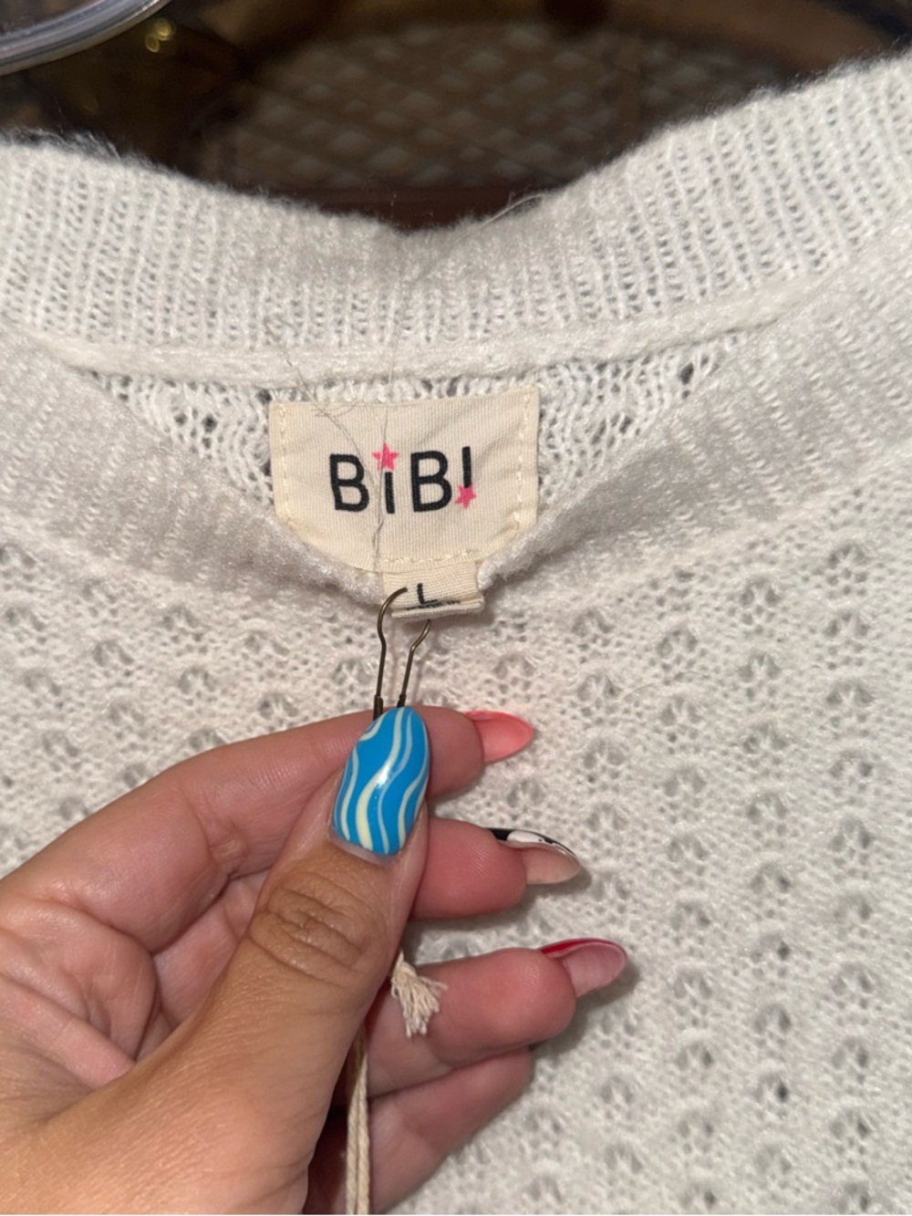 BIBI Strawberry Crochet Knit Sweater - Picture 6 of 6